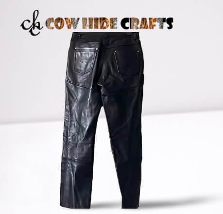 Double Material Leather Trouser.