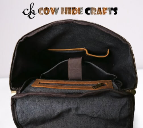 Retro Genuine Leather Rucksack image 6