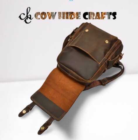 Rustic Vintage Leather Backpack image 4