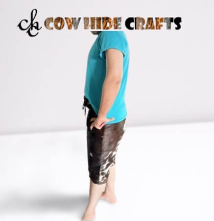 Cowhide Casual Shorts Men image 1