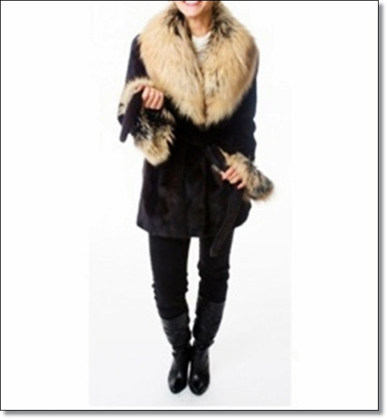 Mahogany Tone Mink Coat.