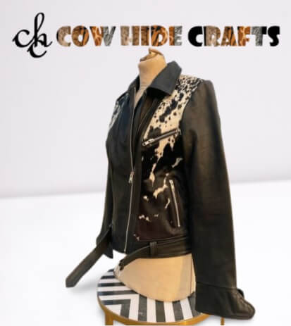 Cowhide Biker Women Jacket image 3