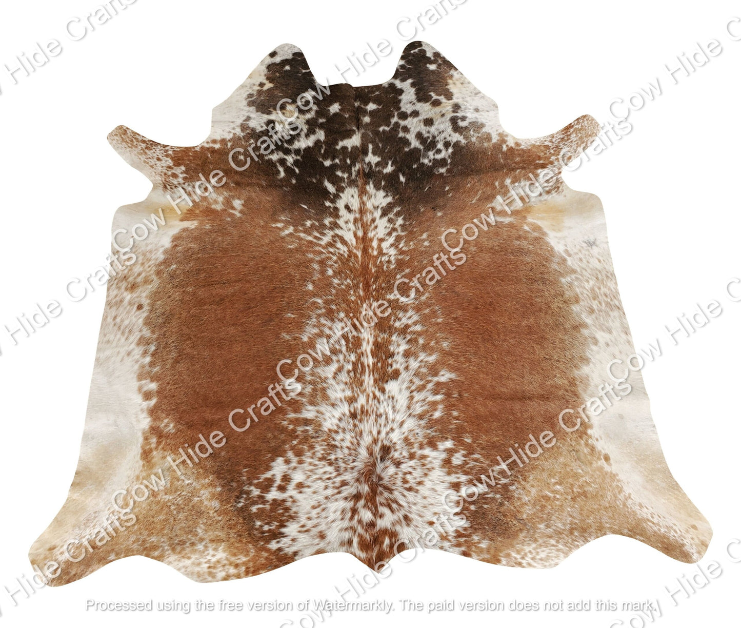 White Tan Brown Cowhide image 0