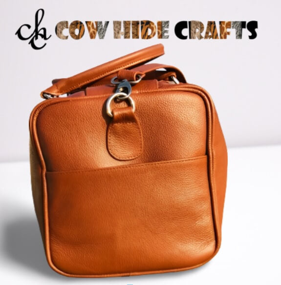 Brown Leather Duffle bag image 2