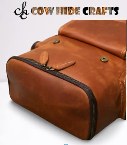 Retro Genuine Leather Rucksack image 3