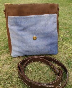 Vintage Leather Messenger Bag image 1