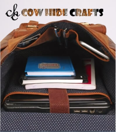 Rustic Vintage Leather Backpack image 2