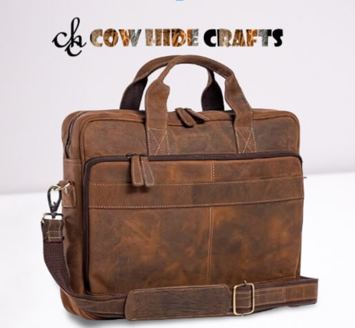 Leather Briefcase Travelling Bag image 5