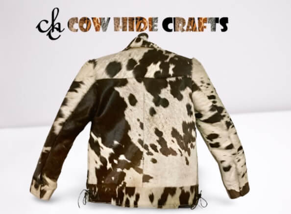 Cow Fur Hair Brown & White Oversize bomber overcoat.