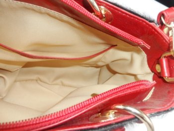 Red Leather Messenger Bag image 1