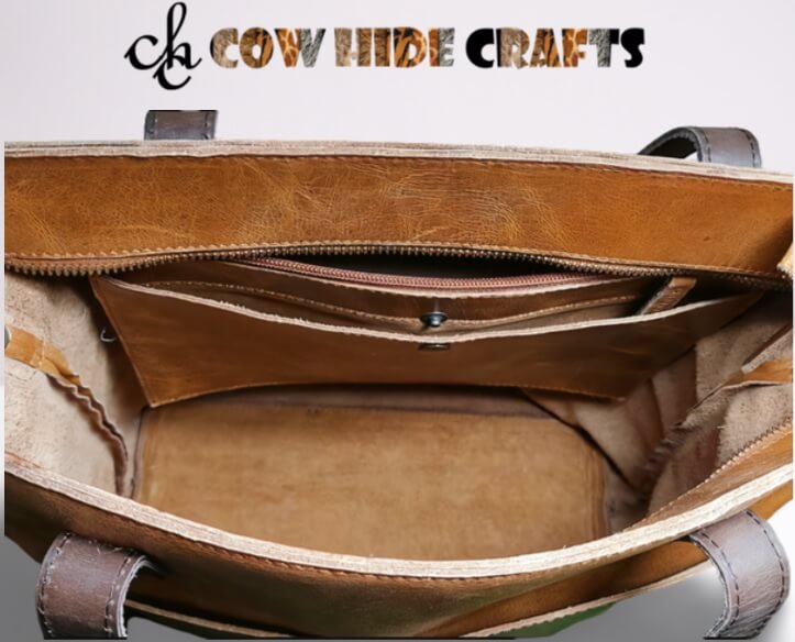Vintage Leather Tote Bag image 1