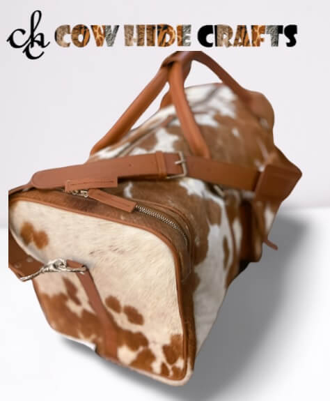 Weekender Duffel Cowhide Bag image 1