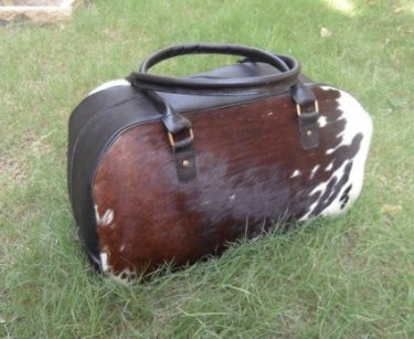 Black leather gym duffle bag outdoor use