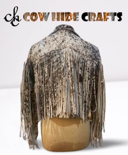 Cowhide jacket with fringe image 2