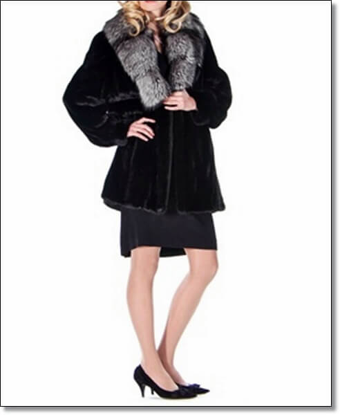 Shawl Style On Mink Coat.
