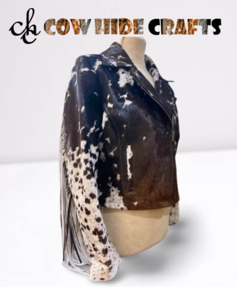 Brown Fringe Cowhide Jacket image 3