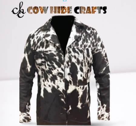 Button closure on women's genuine cowhide long duffle coat