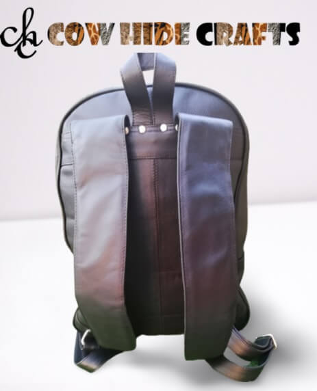Black Leather Daily Backpack image 1