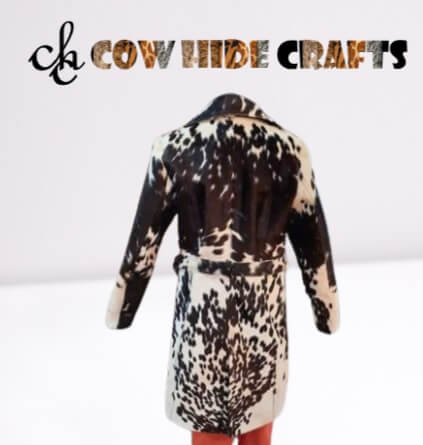 Cowhide Long Trench Coat image 2