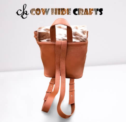 Equestrian Style leather backpack for horse riding.