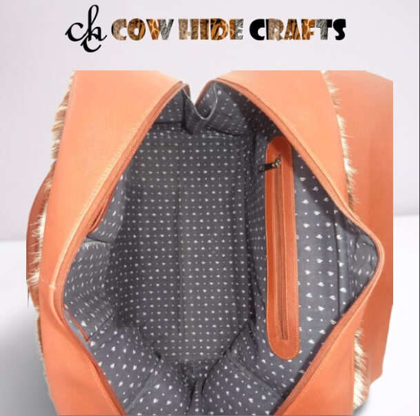Cowhide office travel bag