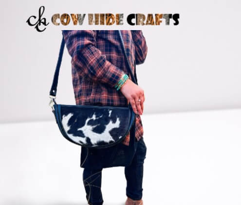 Cowhide party handbag detachable shoulder strap