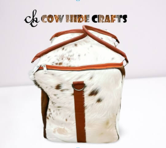 Cowhide storage travel bag