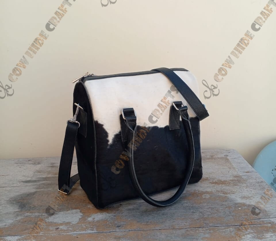 Cowhide Square Tote Bag image 1