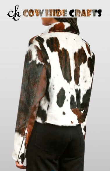 Lapel Collar Cowhide Jacket image 2