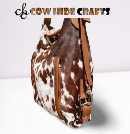 Cowhide convertible travel backpack
