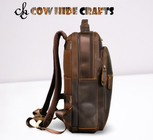 Vintage brown leather women rucksack Australia