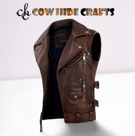 motorcycle leather vest outfit
