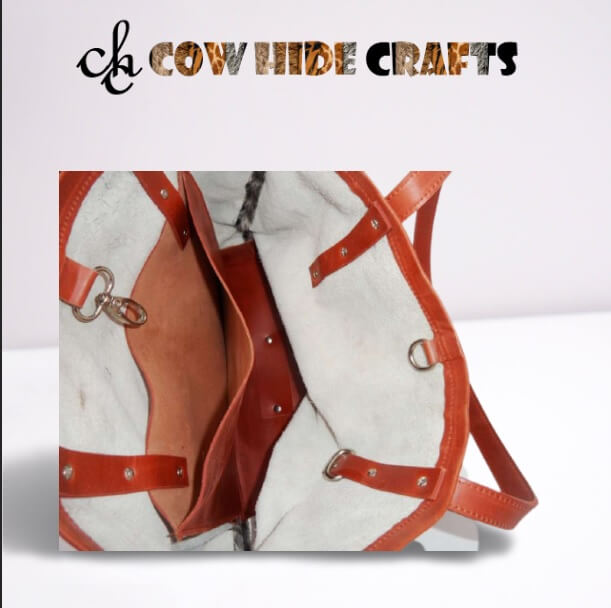 speckled cowhide handbag