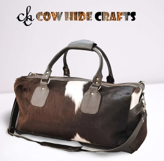 Structured leather travel bag