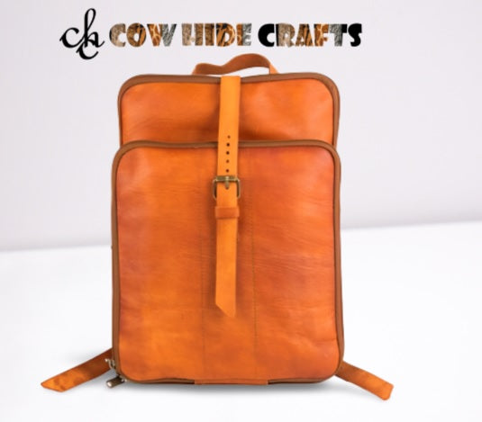 leather swatch closure work place back pack