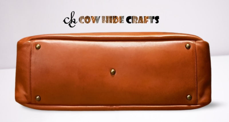 Aesthetic Leather designer wear overnight duffel.