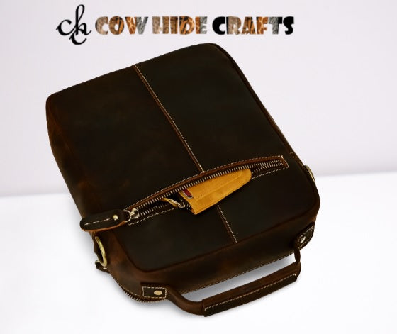 Partywear Crossbody leather bag with top carrying handle
