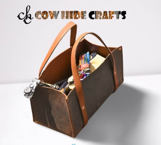 vintage leather tool bag