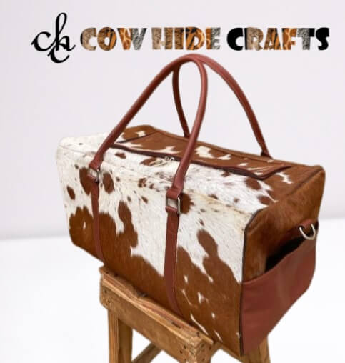 Western cowhide travel bag