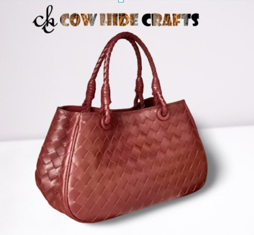 Stylish Braided Leather Shoulder Bag for Casual Outings
