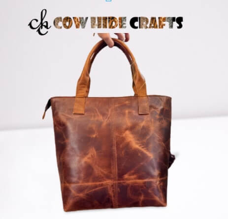 Crazy horse leather ladies shoulder bag.