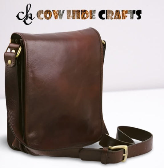 Maroon Leather Messenger bag image 0