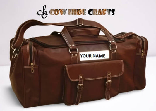 Overnight Unisex Leather Duffle 