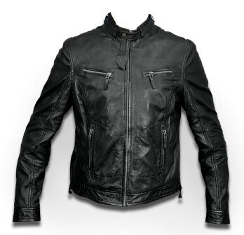 4 zipper pockets detail on women's bomber leather jacket