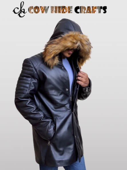 Mens Parka Fur Collar Jacket image 0
