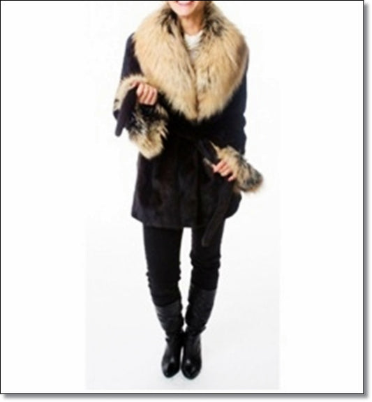 Mahogany Tone Mink Coat.