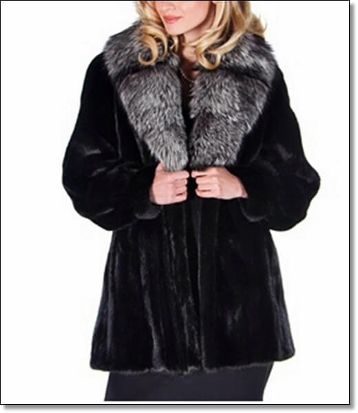 Fox Collar Fur Coat.