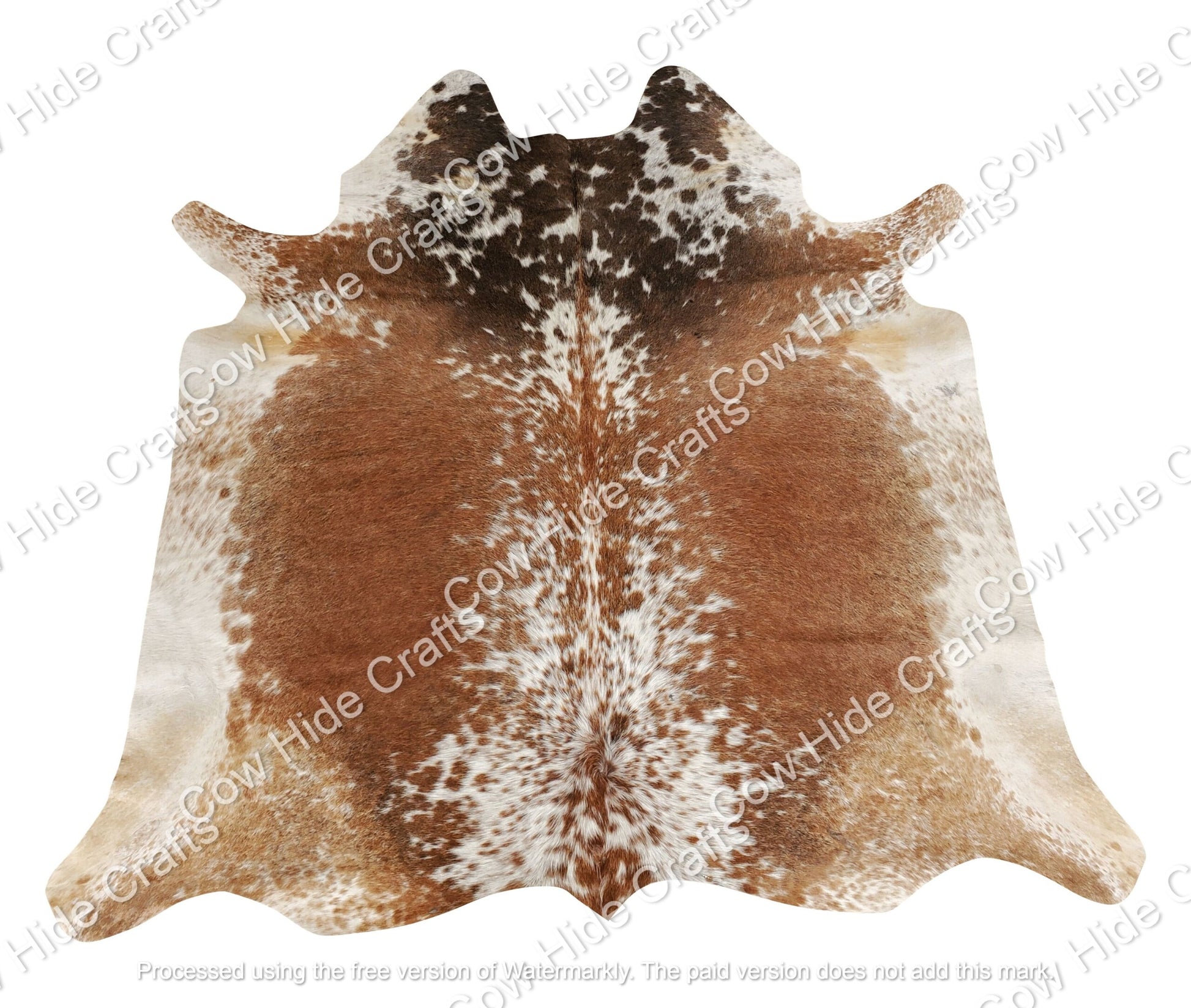 White Tan Brown Cowhide image 0