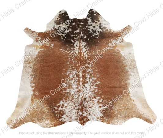 White Tan Brown Cowhide image 0