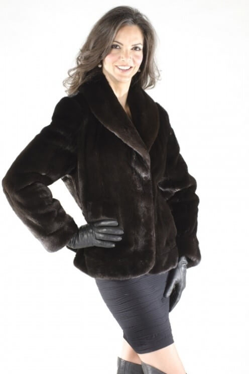 Norka Mink Fur Coat.